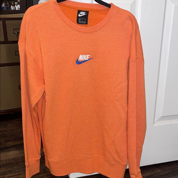 Nike Men's  Orange Crewneck Sweater - Picture 1 of 4